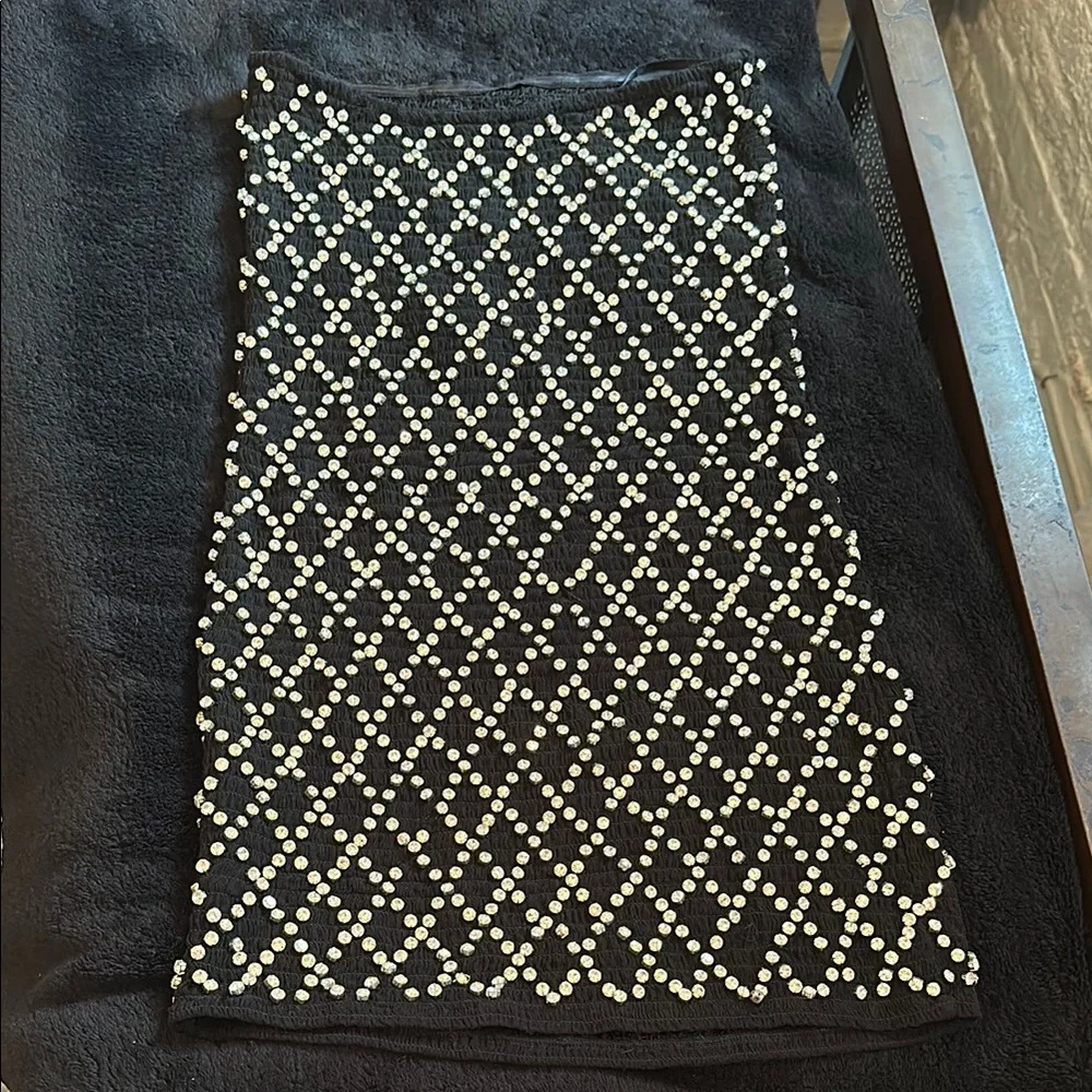 Retrofete Black and White Embellished Mini dress - Picture 5 of 8